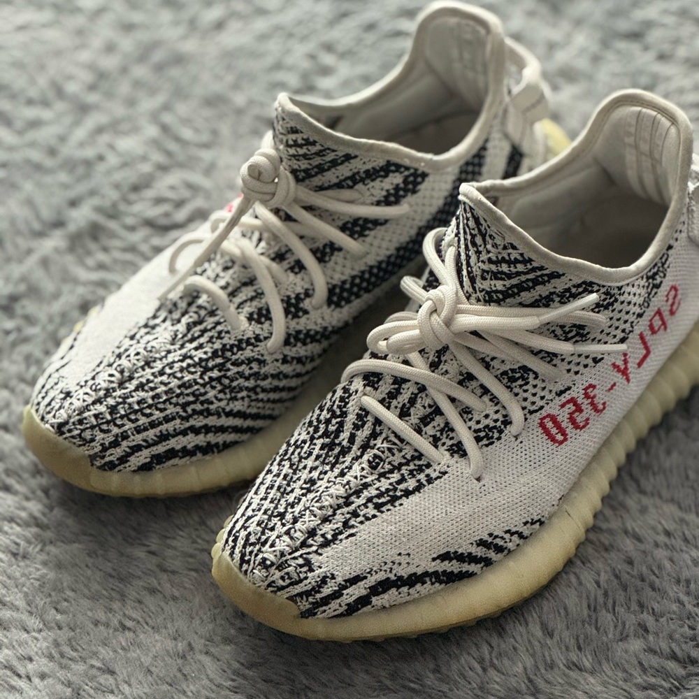 Adidas Yeezy Boost “Zebra” 350 V2 Black White Red - sz9